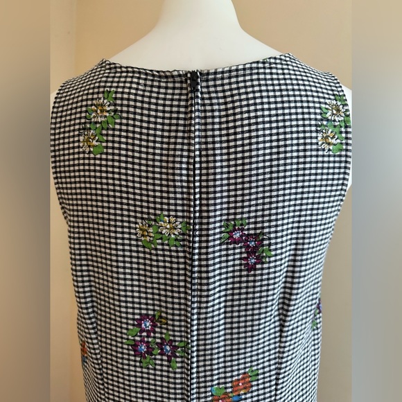 Giorgio Fiorlini Girls Black & White Checker Floral Design Summer Dress SZ 13/14 - Picture 8 of 12